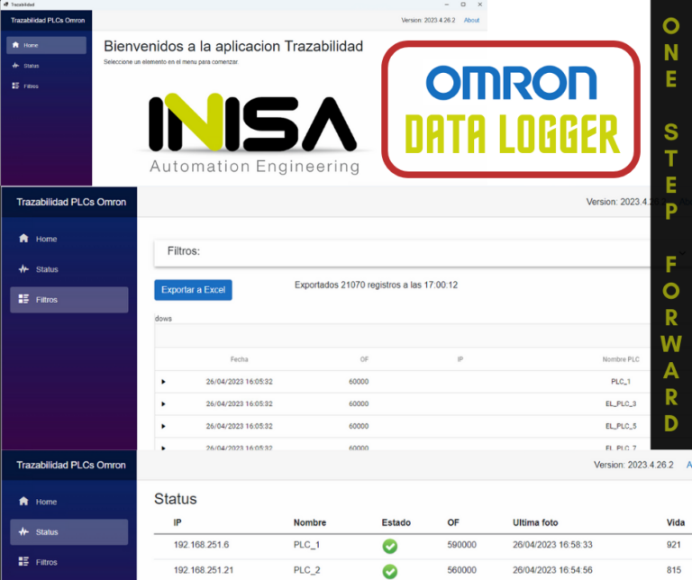 Easy data logger on Omron PLCs network Inisa
